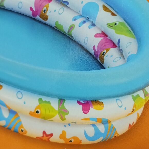 New 40" CORAL REEF INFLATABLE Child Swimming Pool Fish Tropical Ages 2 Yr+ w Box - Picture 3 of 13